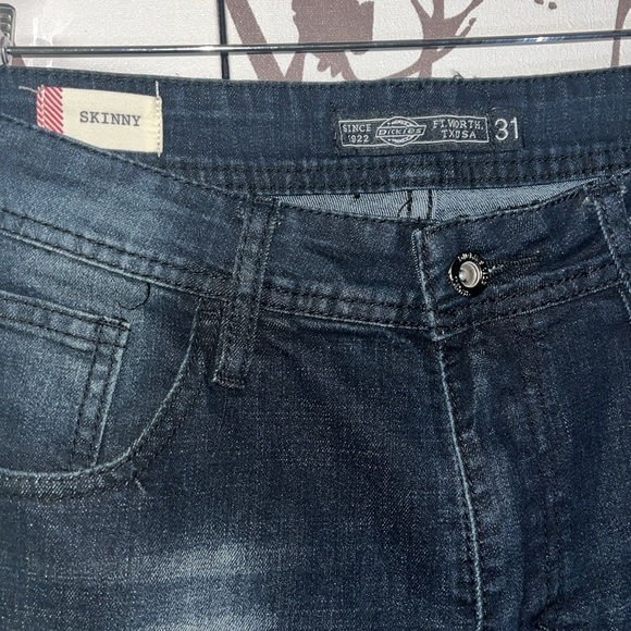 DICKIES Men’s Size 31 Black Skinny Jeans with Faded Dusted White Design NWOT $ - Picture 6 of 16